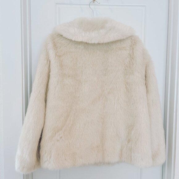 Amuse Society Faux Fur Jacket - L - Cream - Picture 4 of 6